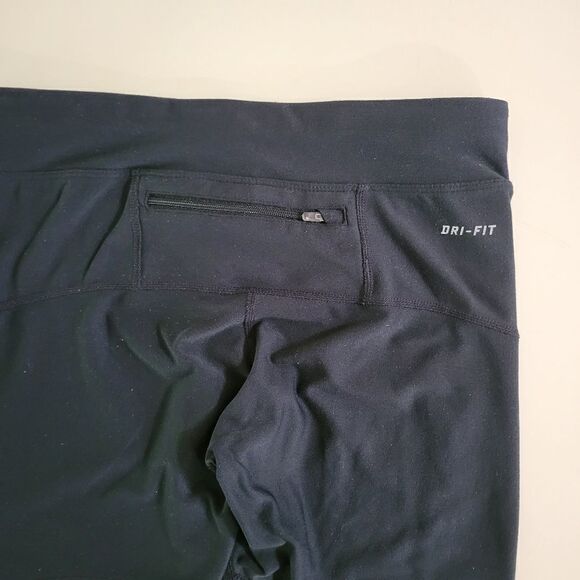 Nike Women's Black Dri-FIT Leggings Running Capris - Picture 7 of 15